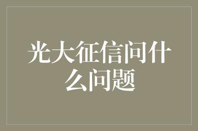 光大征信究竟在問什么？—— 深度解析企業(yè)信用調(diào)查與評估的核心維度